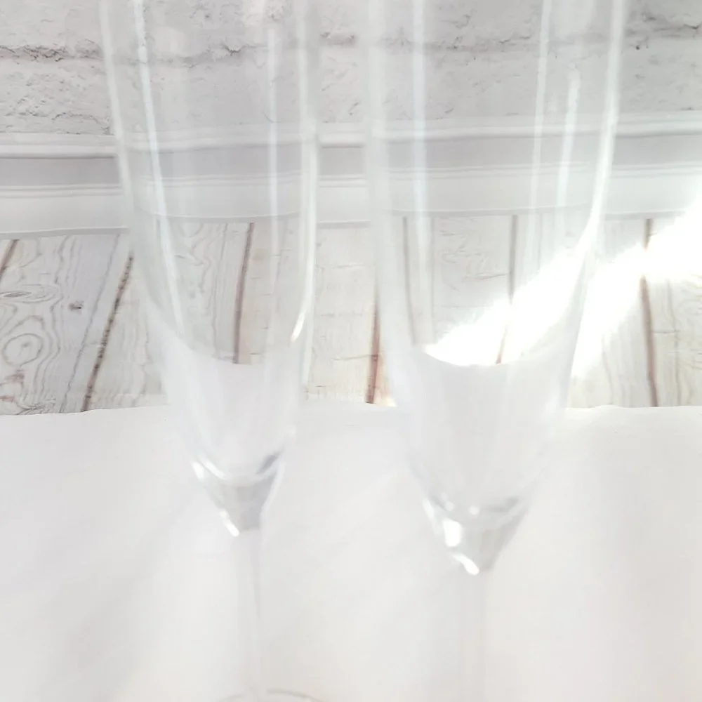 Set Of 2 Longaberger 90096 Collector Club Table Top Champagne Wedding Flutes